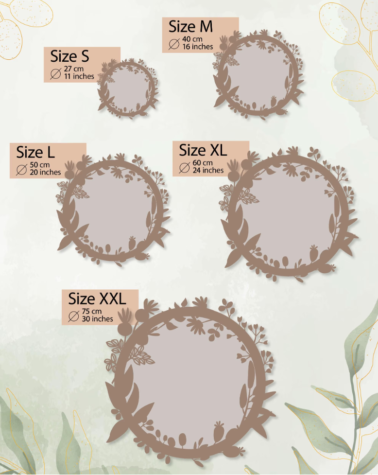 Дзеркало з квітковим орнаментом ∙ КОМБІНОВАНЕ