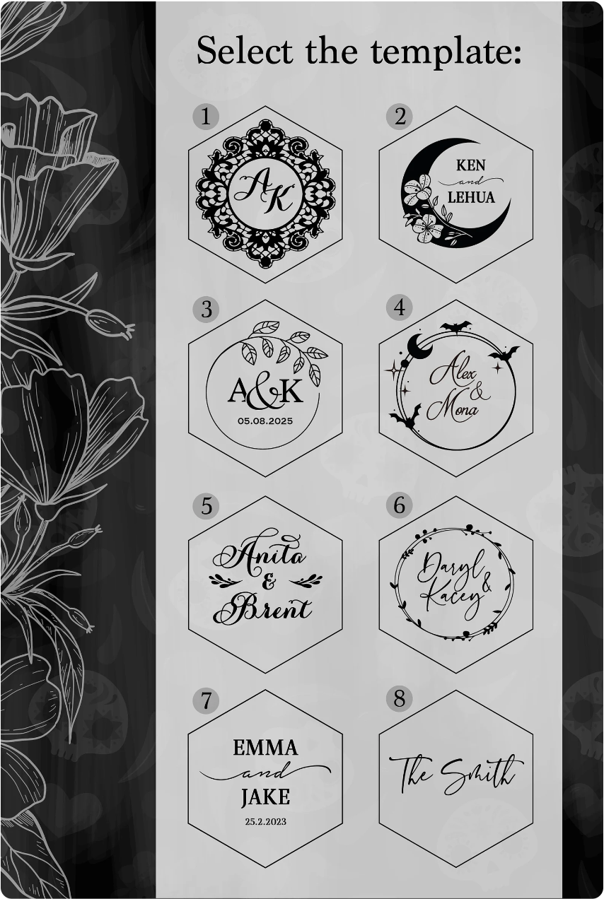 Goth ring box, Black wedding decor in gothic style, Dark ring bearer box with black velvet ∙ Hexagon BLACK