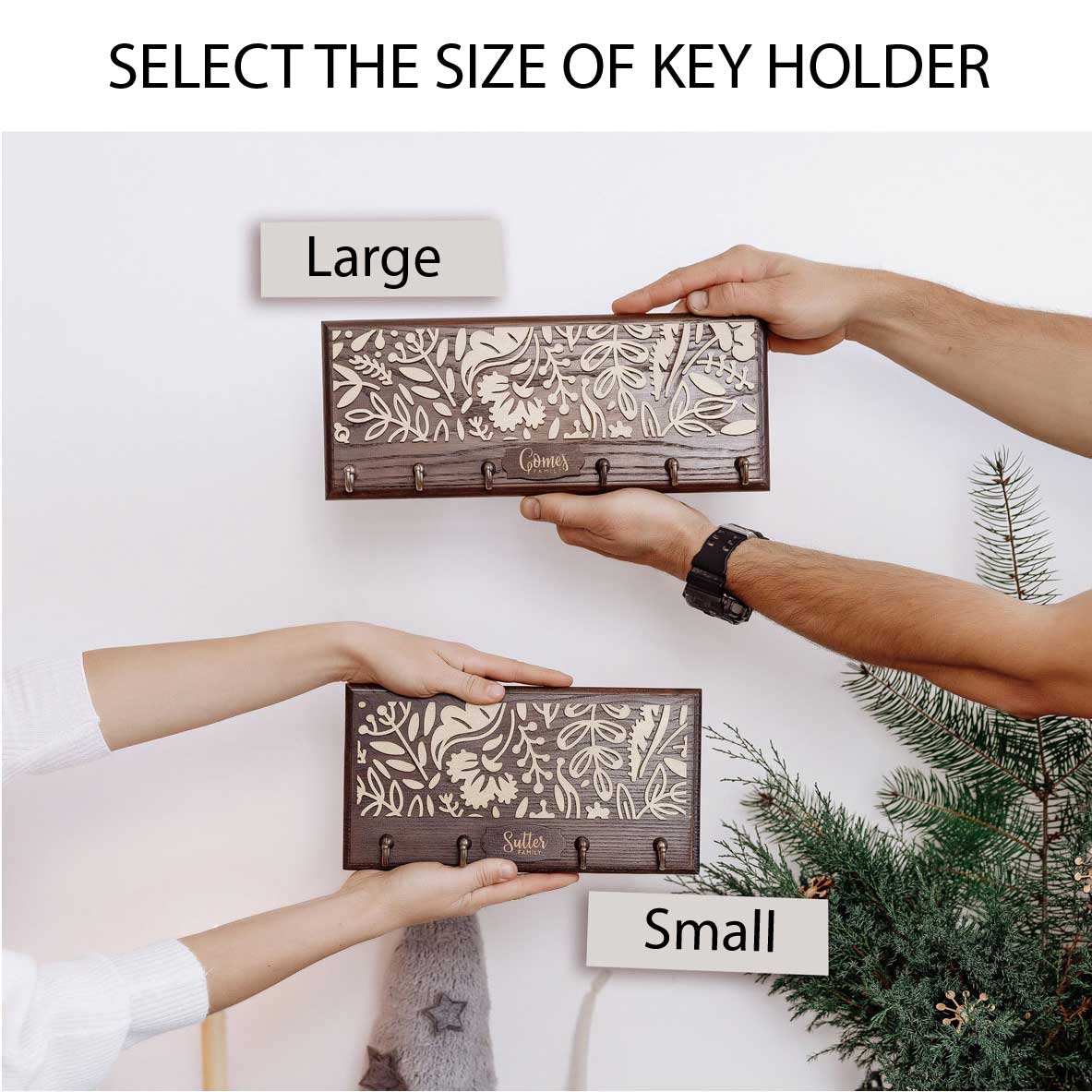 Wooden Key Holder For Wall Key Rack Entryway Organize Housewarming Gift ∙ COMBINED