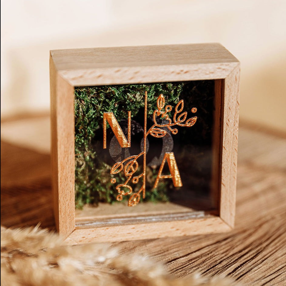 Компактна шкатулка для обручок ∙ Square BEIGE