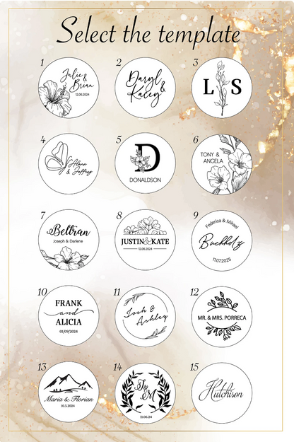 Personalized Wooden Ring Box: Round Velvet Wedding Ceremony Holder ∙ Round BEIGE