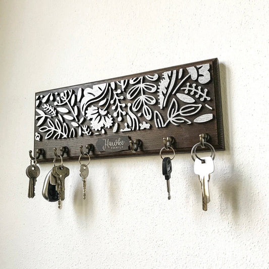 Настінні ключниці
Навісний органайзер для ключів з натурального дерева
ключниця настінна

