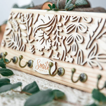 Настінні ключниці
Навісний органайзер для ключів з натурального дерева
ключниця настінна
