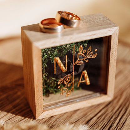 Компактна шкатулка для обручок ∙ Square BEIGE